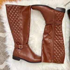 Brown high boots